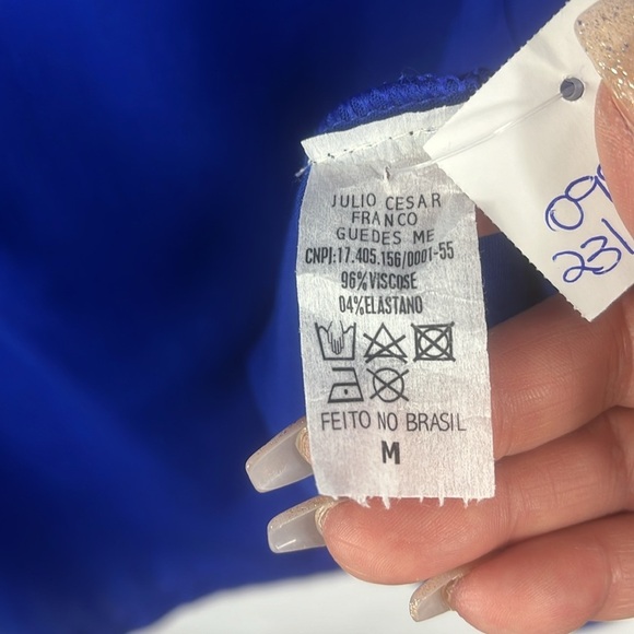 Julio Guedes popover drawstring waist cover up/midi dress Sz M (see measurement) - Picture 9 of 9